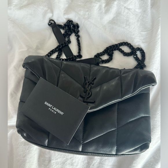 YSL Saint Laurent Black Toy Puffer Bag. - Picture 12 of 13